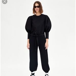 Zara ballon sleeve with shell buttons